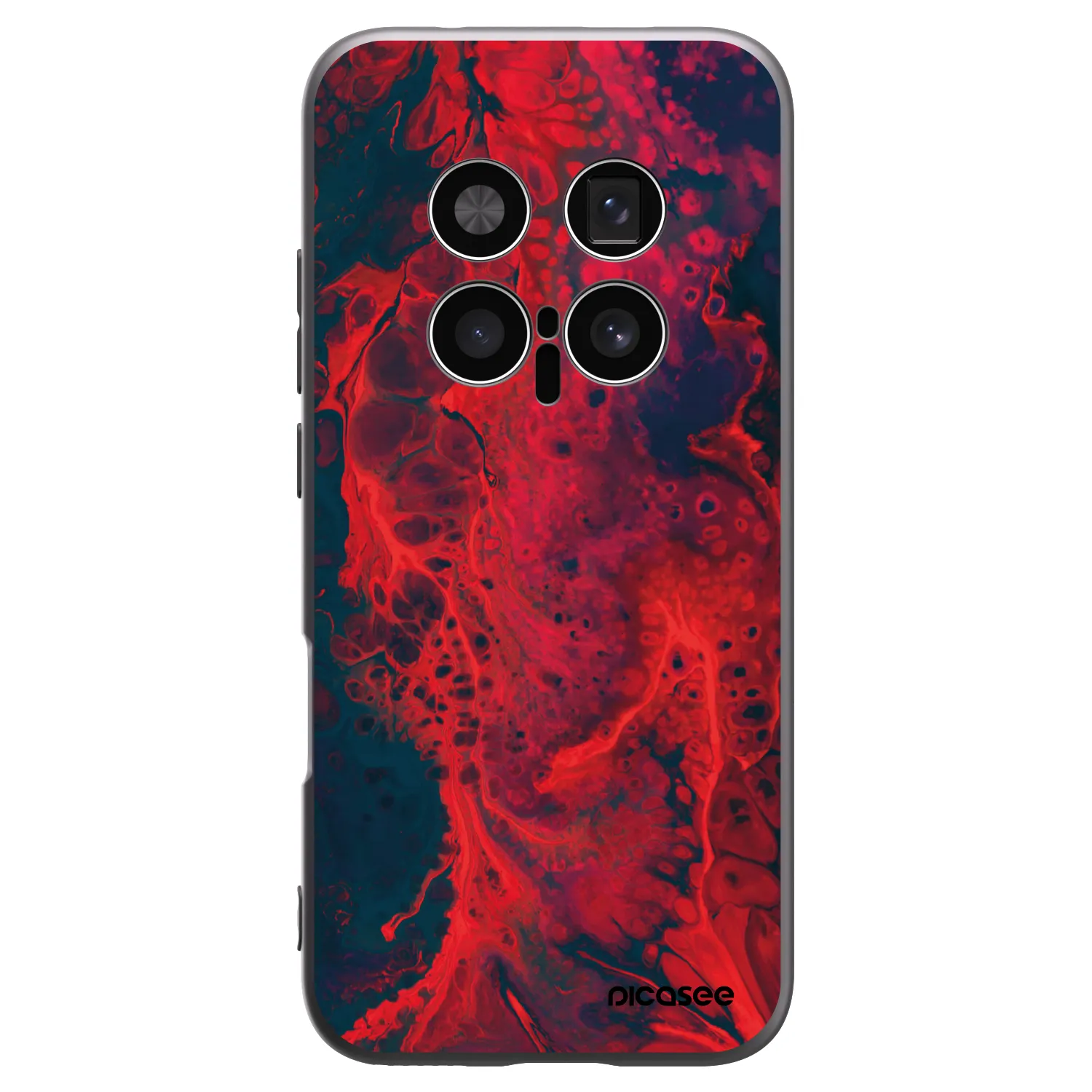 Picasee Honor Magic8 Pro 5G Hülle - Schwarzes Silikon - Organic red