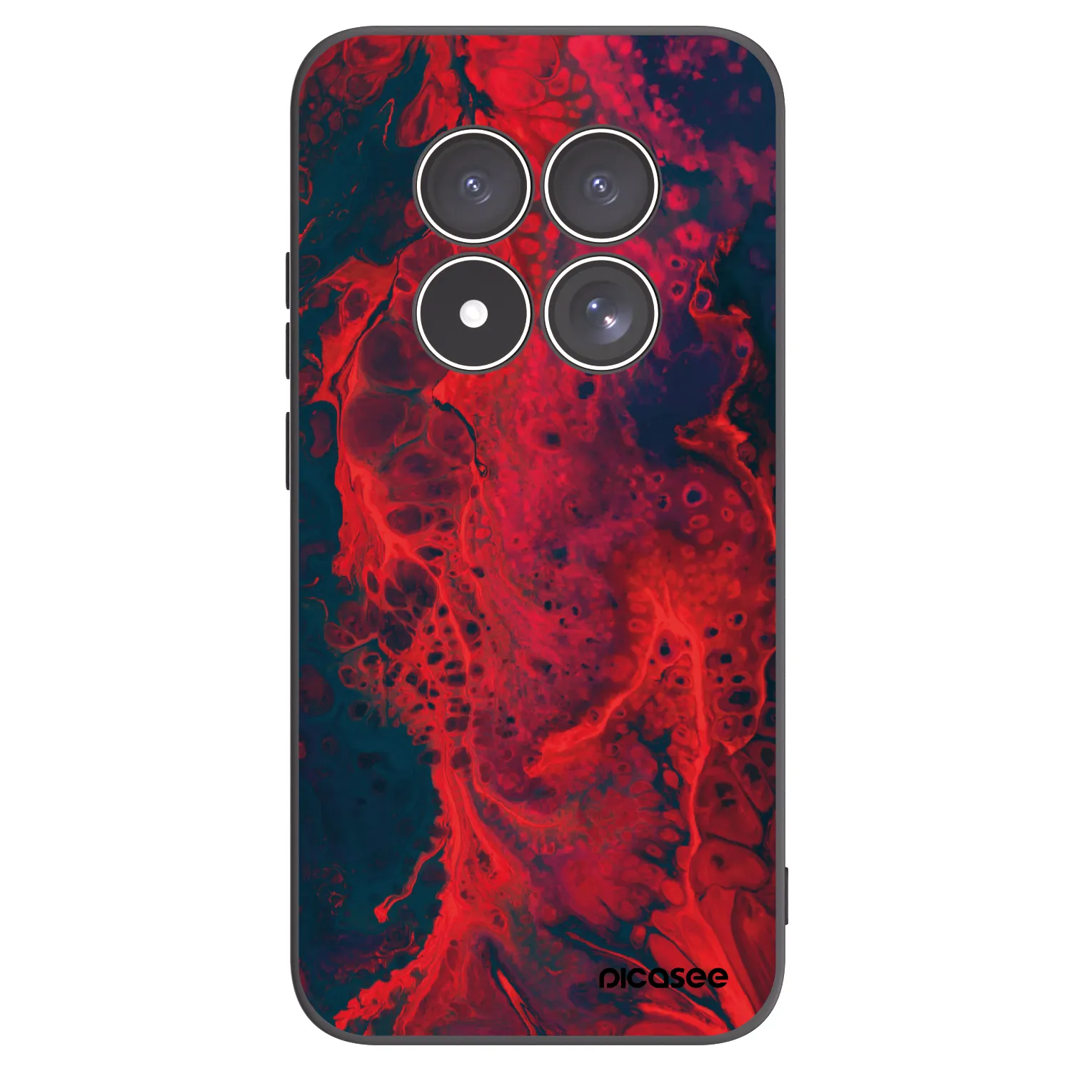 Picasee Xiaomi Redmi Note 15 Pro 5G Hülle - Schwarzes Silikon - Organic red
