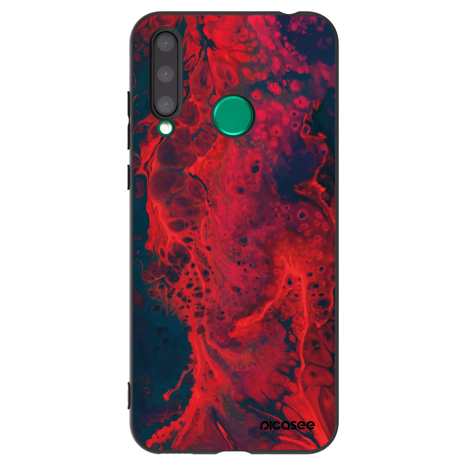 Picasee Honor 20 Lite Hülle - Schwarzes Silikon - Organic red