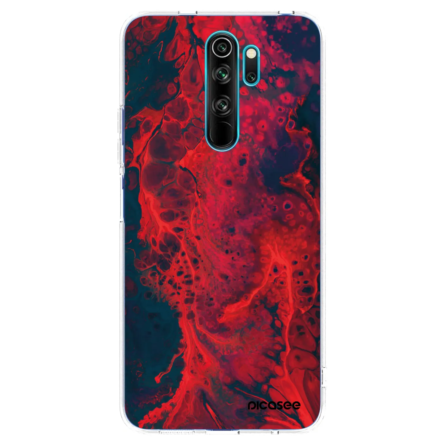 Picasee Xiaomi Redmi Note 8 Pro Hülle - Transparentes Silikon - Organic red