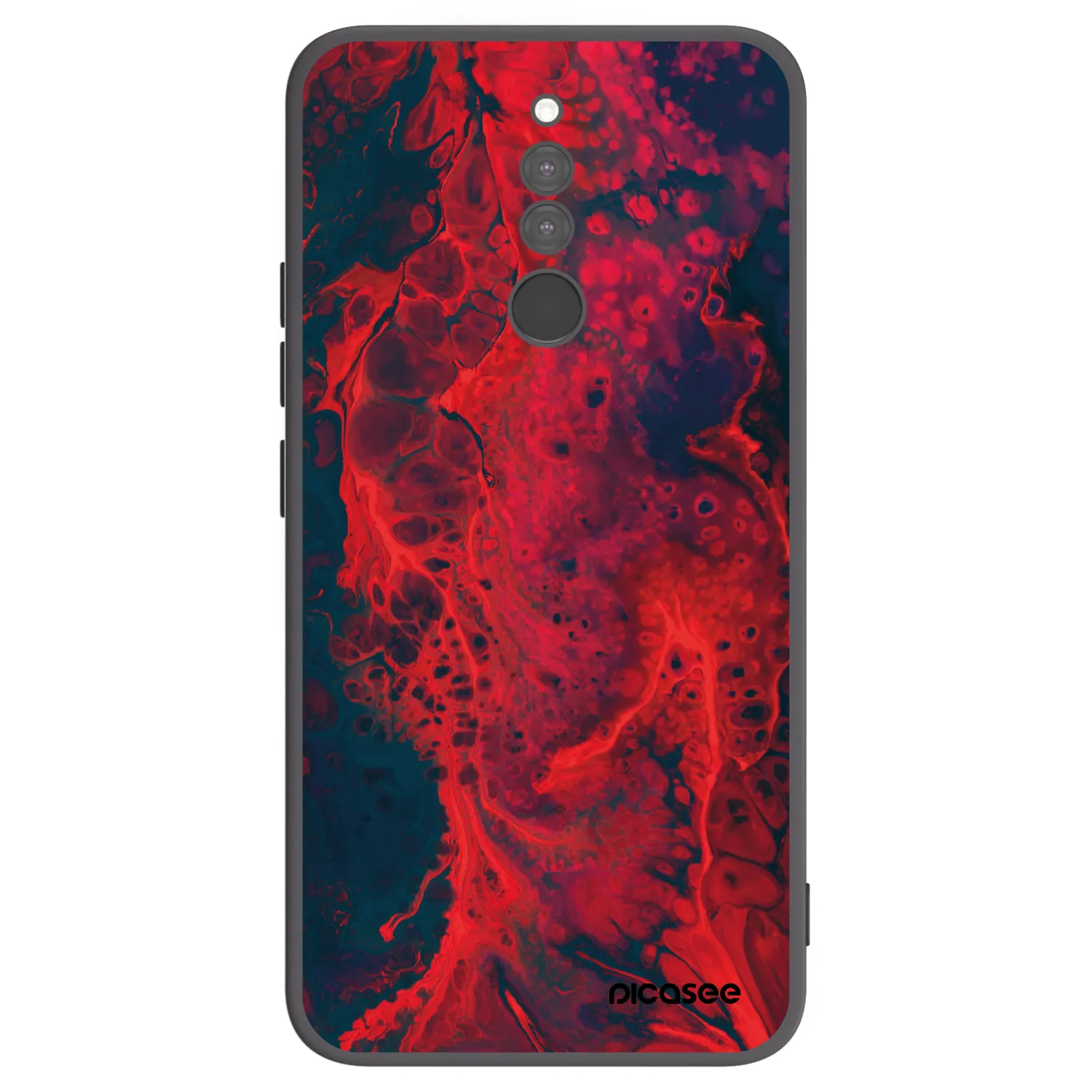 Picasee Xiaomi Redmi 8 Hülle - Schwarzes Silikon - Organic red