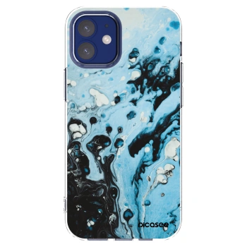 Picasee Apple iPhone 12 mini Hülle - Transparentes Silikon - Organic blue