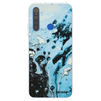 Picasee Realme 5 Hülle - Transparentes Silikon - Organic blue