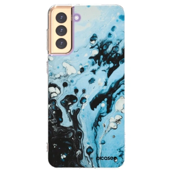 Picasee Samsung Galaxy S21+ 5G G996F Hülle - Transparentes Silikon - Organic blue