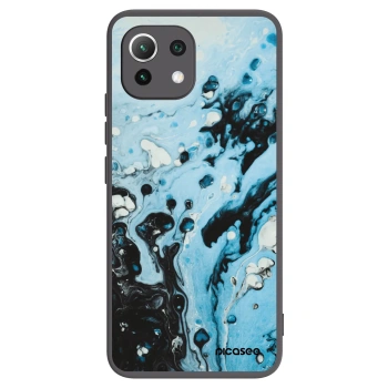 Picasee Xiaomi Mi 11 Lite Hülle - Schwarzes Silikon - Organic blue