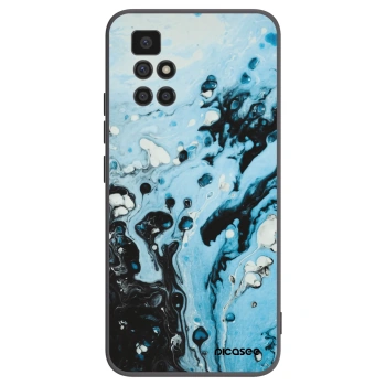 Picasee Xiaomi Redmi 10 Hülle - Schwarzes Silikon - Organic blue