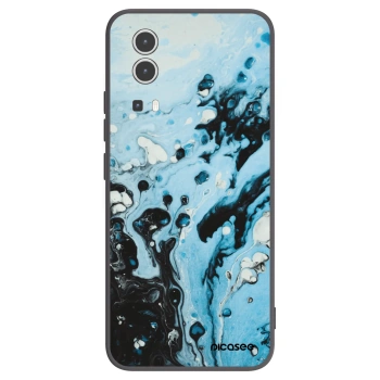 Picasee Vivo Y72 5G Hülle - Schwarzes Silikon - Organic blue