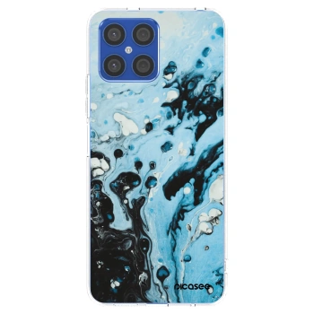 Picasee Honor X8 4G Hülle - Transparentes Silikon - Organic blue