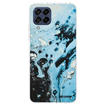 Picasee Samsung Galaxy M53 5G Hülle - Transparentes Silikon - Organic blue
