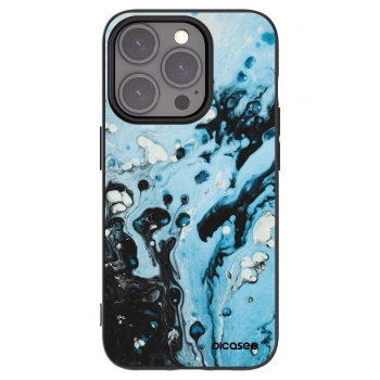 Picasee Apple iPhone 15 Pro Hülle - Schwarzes Silikon - Organic blue