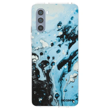Picasee Motorola Moto G62 Hülle - Transparentes Silikon - Organic blue
