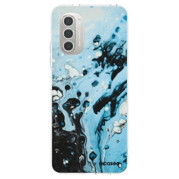 Picasee Motorola Moto G51 Hülle - Transparentes Silikon - Organic blue
