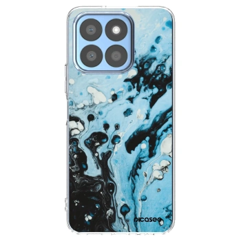 Picasee Honor X8b Hülle - Transparentes Silikon - Organic blue