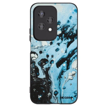 Picasee Honor 200 Lite Hülle - Schwarzes Silikon - Organic blue