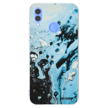 Picasee Honor 10 Lite Hülle - Transparentes Silikon - Organic blue