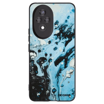 Picasee Honor 200 Pro 5G Hülle - Schwarzes Silikon - Organic blue