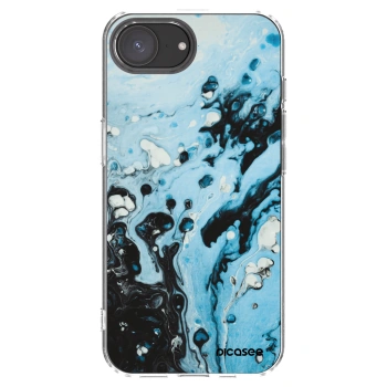 Picasee Apple iPhone 16e Hülle - Transparentes Silikon - Organic blue