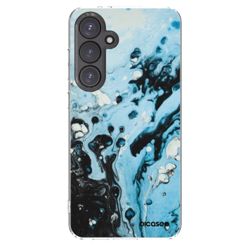 Picasee Samsung Galaxy S24 FE S721B Hülle - Transparentes Silikon - Organic blue
