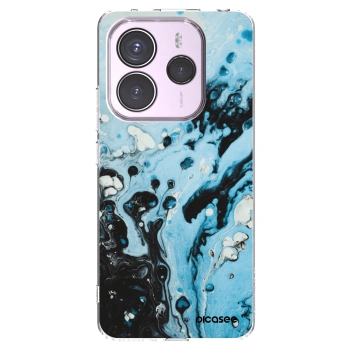 Picasee Xiaomi Redmi Note 14 5G Hülle - Transparentes Silikon - Organic blue