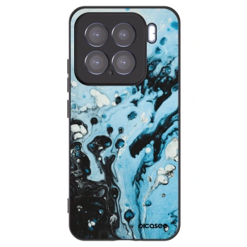 Picasee Xiaomi 15 Hülle - Schwarzes Silikon - Organic blue