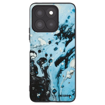 Picasee Honor X8c Hülle - Schwarzes Silikon - Organic blue