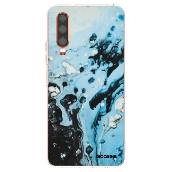 Picasee Huawei P30 Hülle - Transparentes Silikon - Organic blue