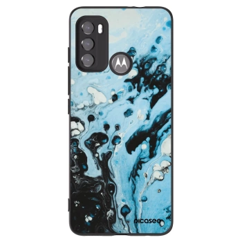 Picasee Motorola Edge 60 5G Hülle - Schwarzes Silikon - Organic blue