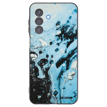 Picasee Samsung Galaxy A17 5G Hülle - Schwarzes Silikon - Organic blue
