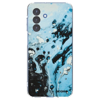 Picasee Samsung Galaxy A17 5G Hülle - Transparentes Silikon - Organic blue