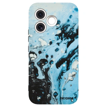 Picasee Honor 600 Lite Hülle - Schwarzes Silikon - Organic blue