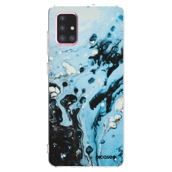 Picasee Samsung Galaxy A71 A715F Hülle - Transparentes Silikon - Organic blue