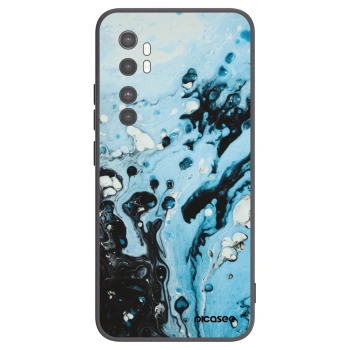 Picasee Xiaomi Mi Note 10 Lite Hülle - Schwarzes Silikon - Organic blue