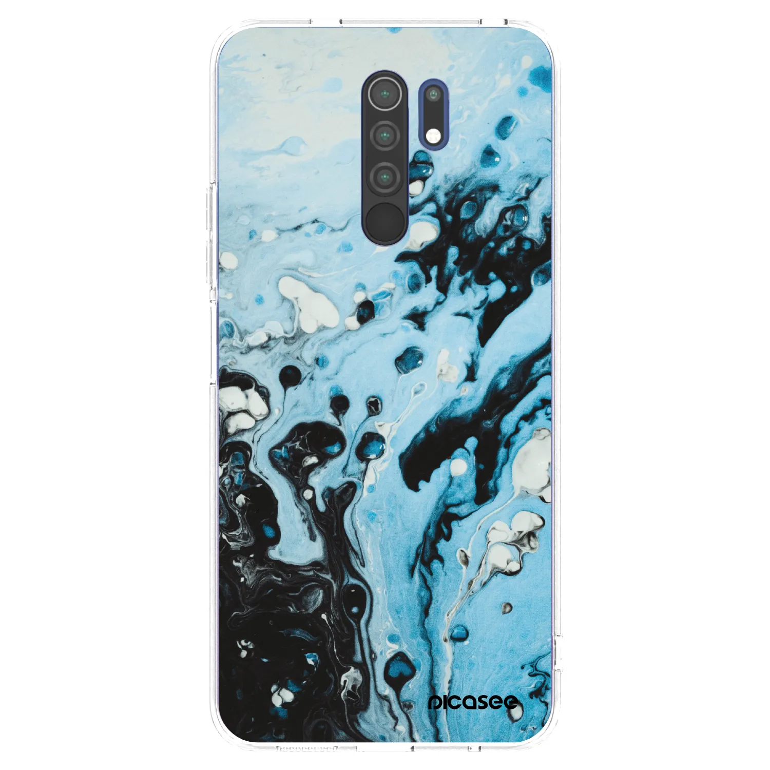 Picasee Xiaomi Redmi 9 Hülle - Transparentes Silikon - Organic blue