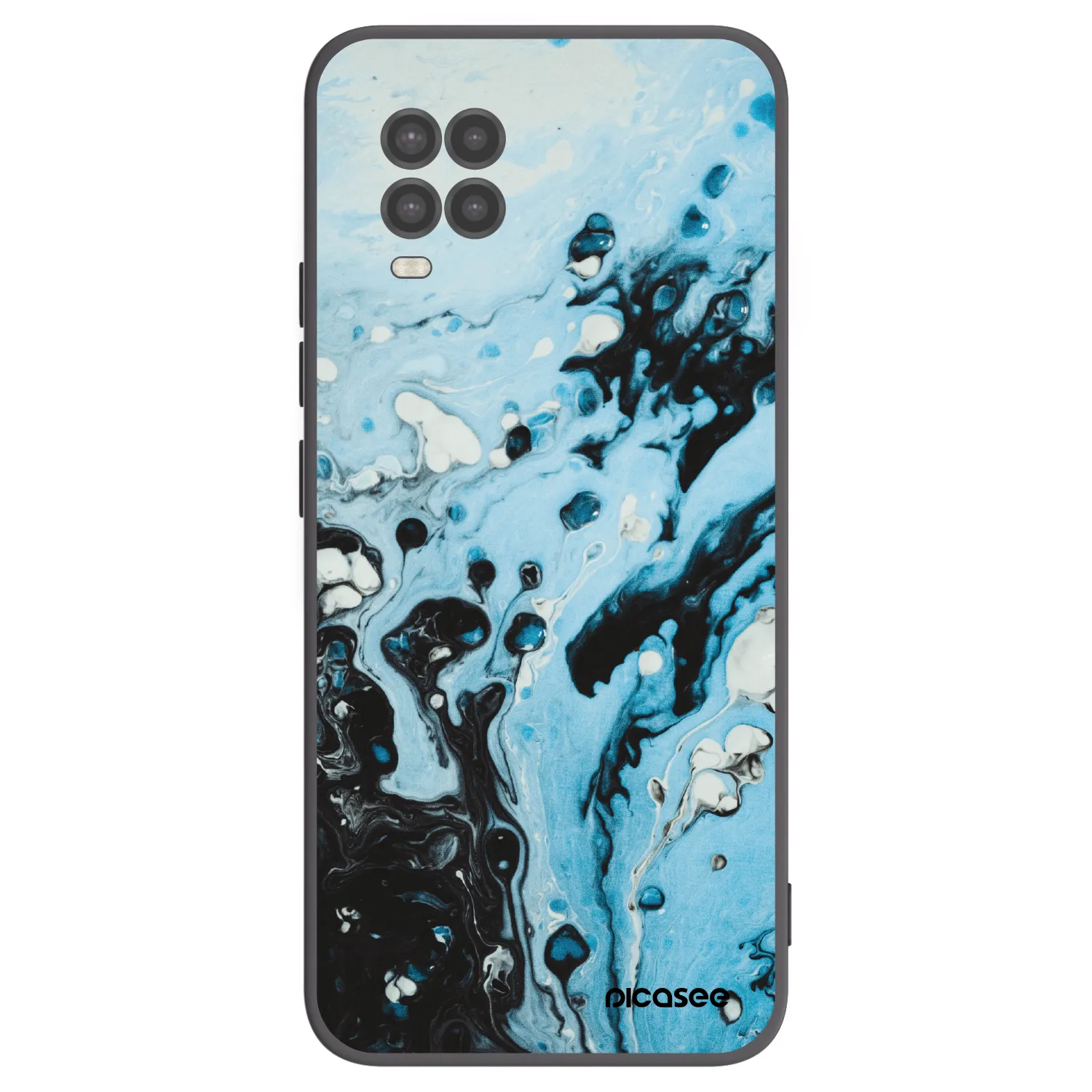 Picasee Xiaomi Mi 10 Lite Hülle - Schwarzes Silikon - Organic blue