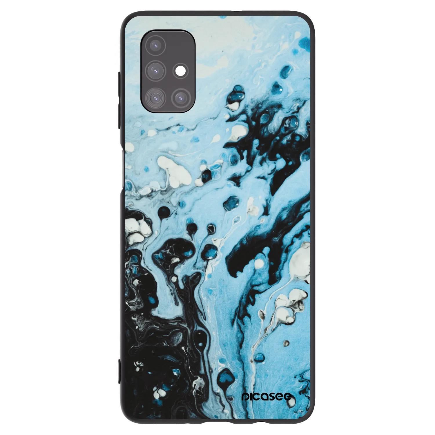 Picasee Samsung Galaxy M51 M515F Hülle - Schwarzes Silikon - Organic blue