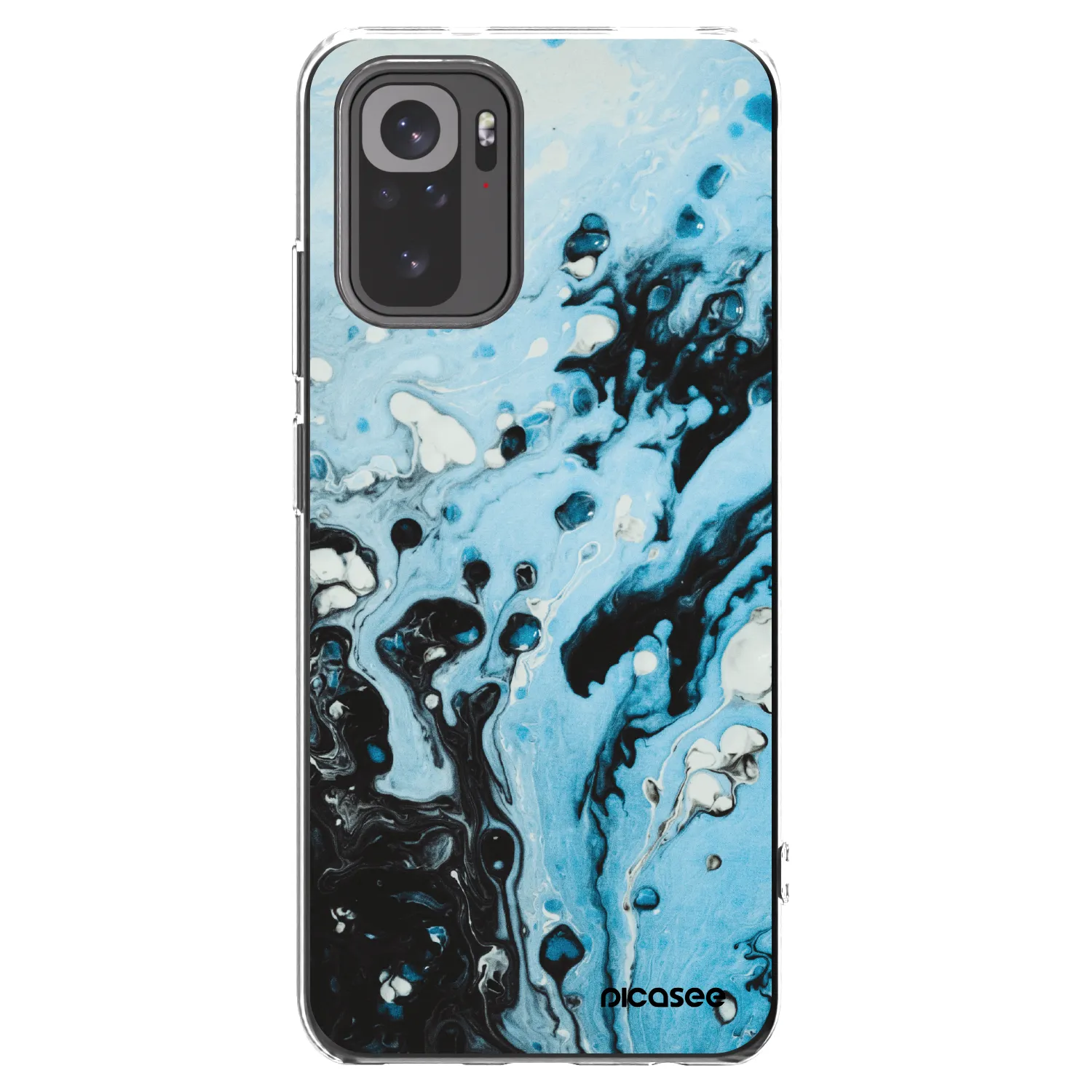 Picasee Xiaomi Redmi Note 10 Hülle - Transparentes Silikon - Organic blue