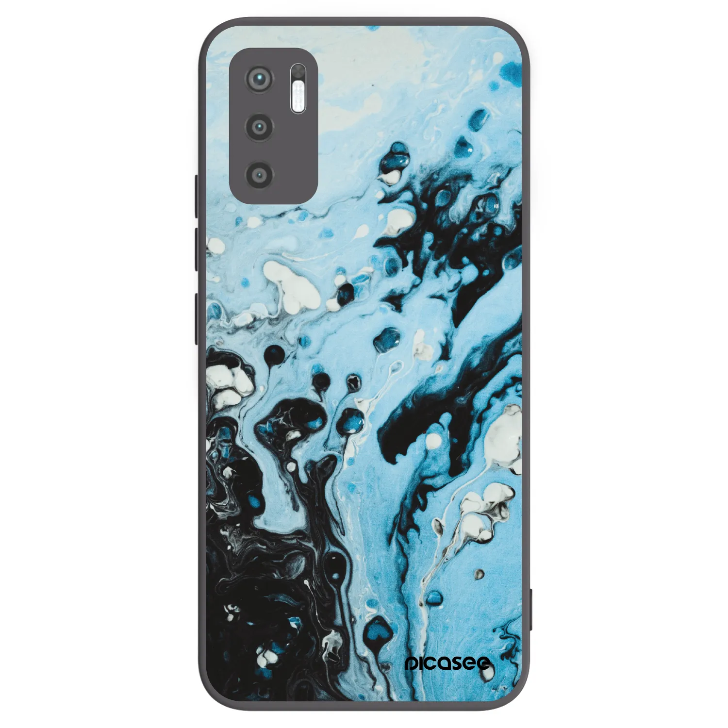 Picasee Xiaomi Redmi Note 10 5G Hülle - Schwarzes Silikon - Organic blue