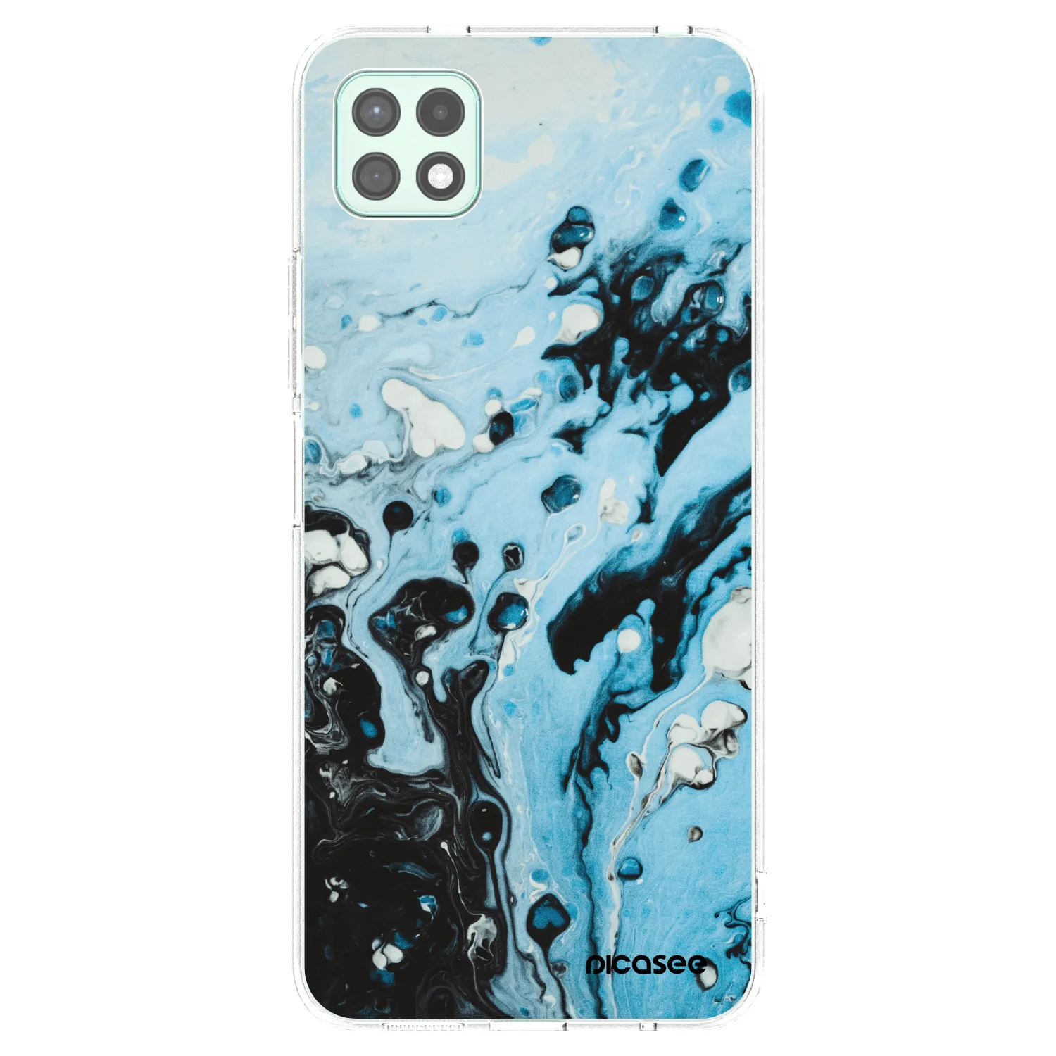 Picasee Samsung Galaxy A22 A226B 5G Hülle - Transparentes Silikon - Organic blue