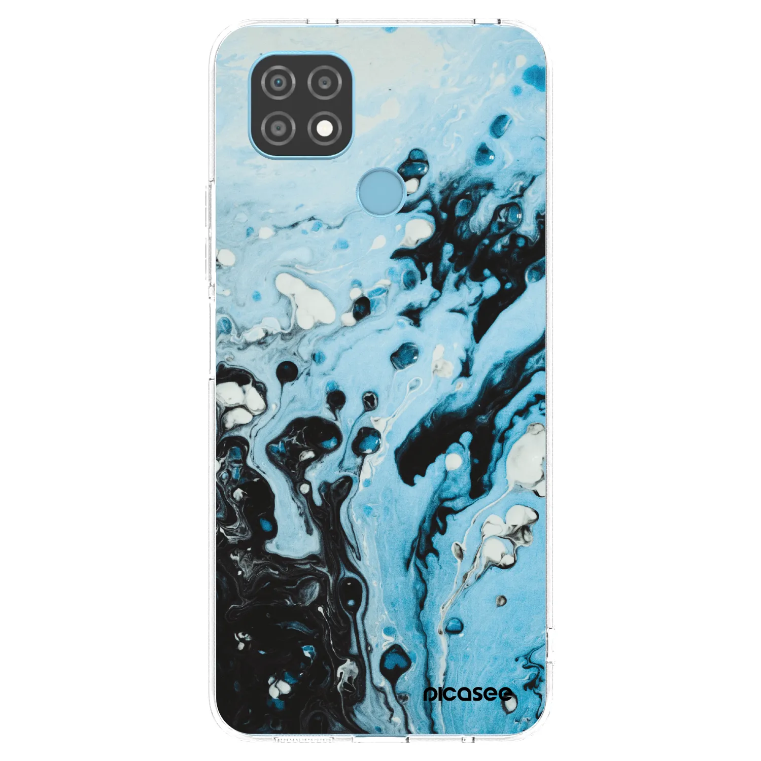Picasee Realme C21 Hülle - Transparentes Silikon - Organic blue