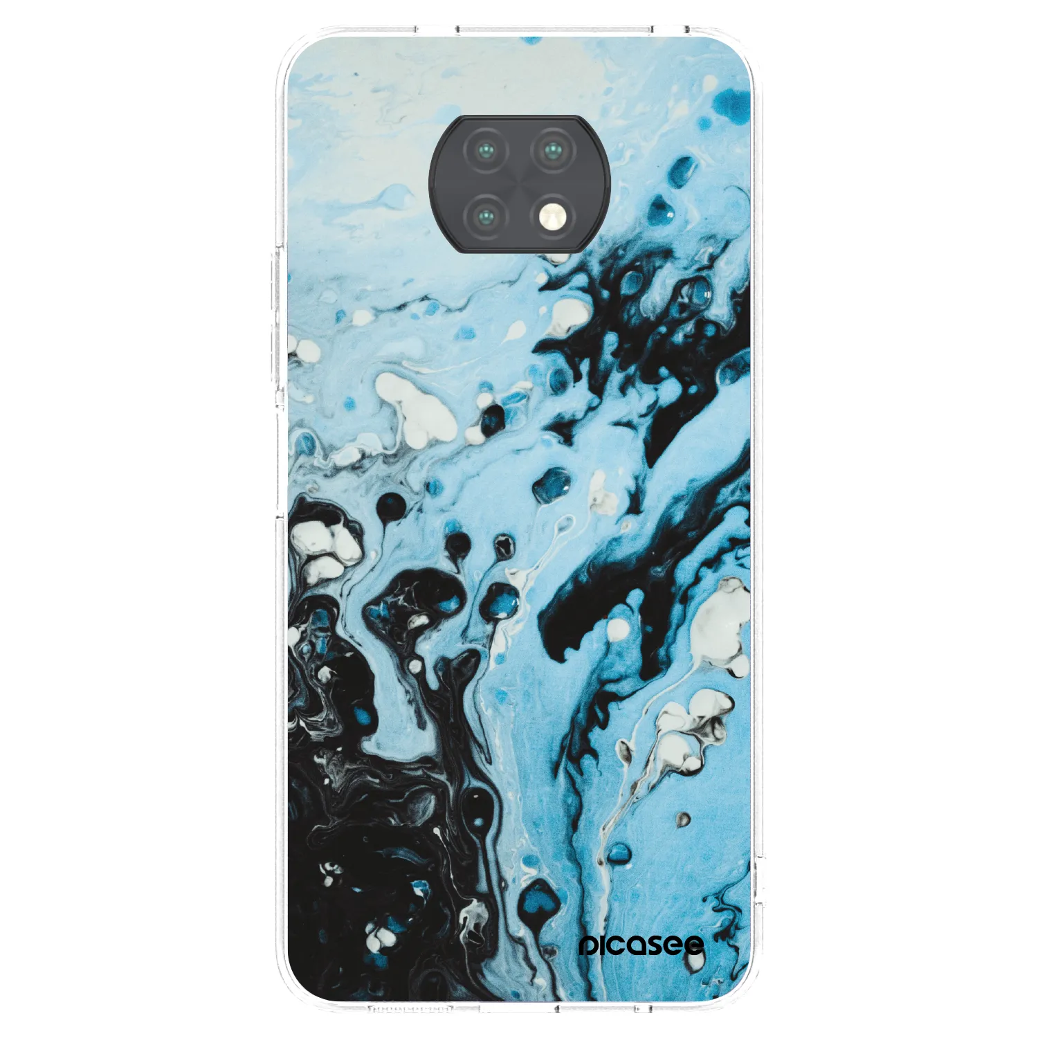 Picasee Xiaomi Redmi Note 9T Hülle - Transparentes Silikon - Organic blue
