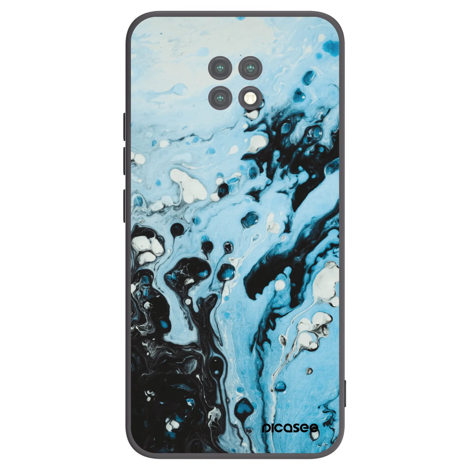 Picasee Xiaomi Redmi Note 9T Hülle - Schwarzes Silikon - Organic blue