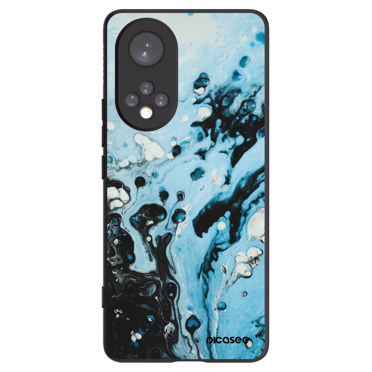 Picasee Huawei Nova 9 Hülle - Schwarzes Silikon - Organic blue