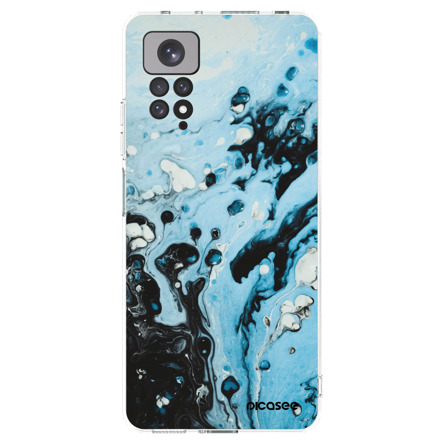 Picasee Xiaomi Redmi Note 11 Hülle - Transparentes Silikon - Organic blue