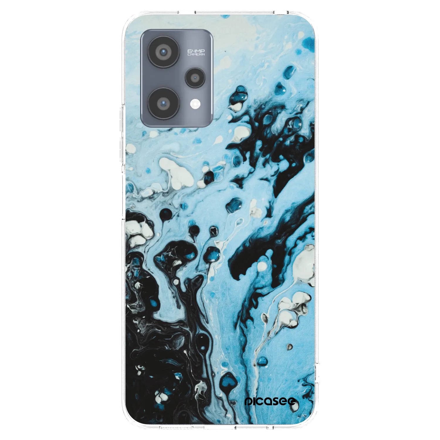 Picasee Realme 9 Pro 5G Hülle - Transparentes Silikon - Organic blue