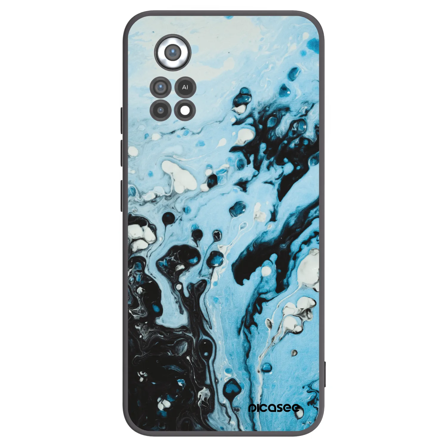 Picasee Xiaomi Poco X4 Pro 5G Hülle - Schwarzes Silikon - Organic blue