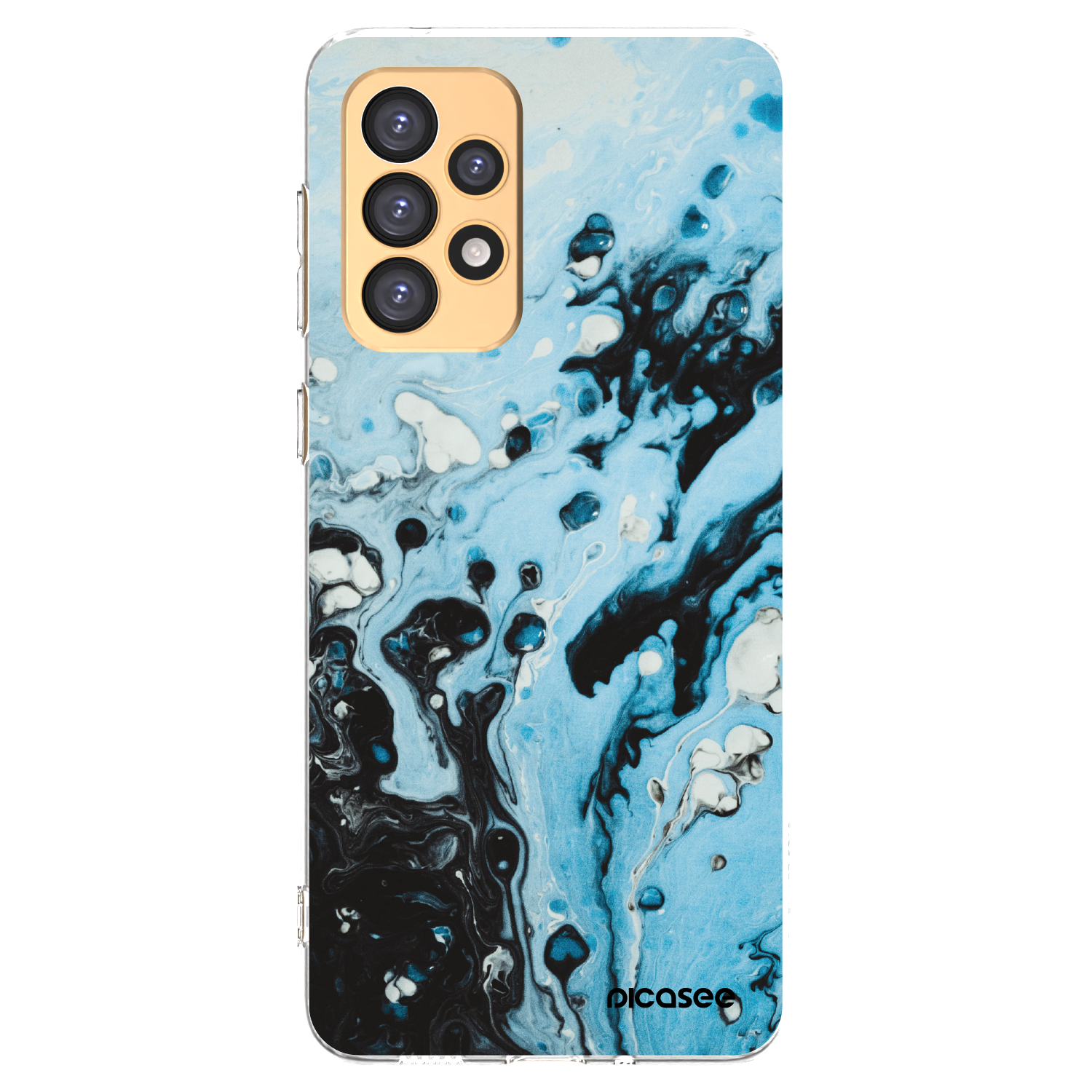 Picasee Samsung Galaxy A33 5G A336 Hülle - Transparentes Silikon - Organic blue