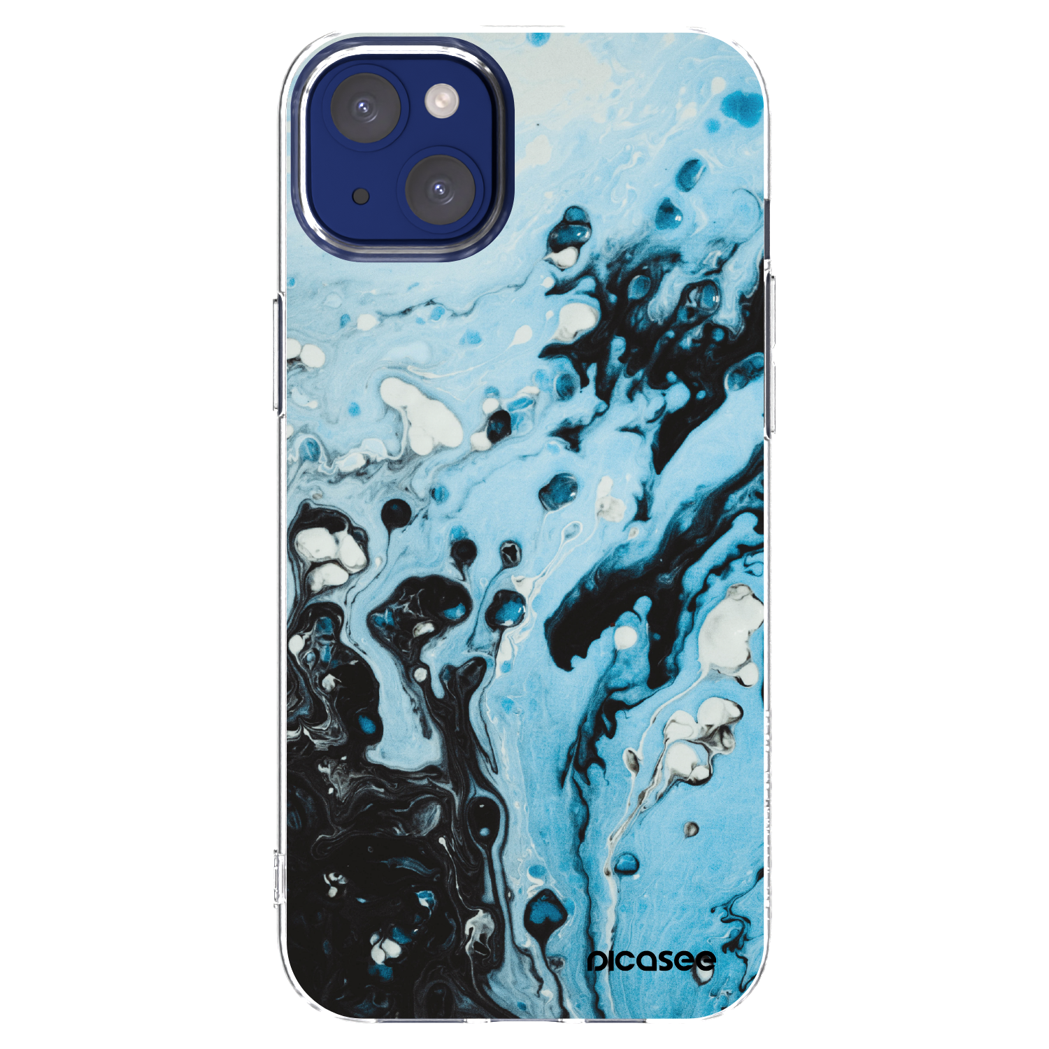 Picasee Apple iPhone 14 Plus Hülle - Transparentes Silikon - Organic blue