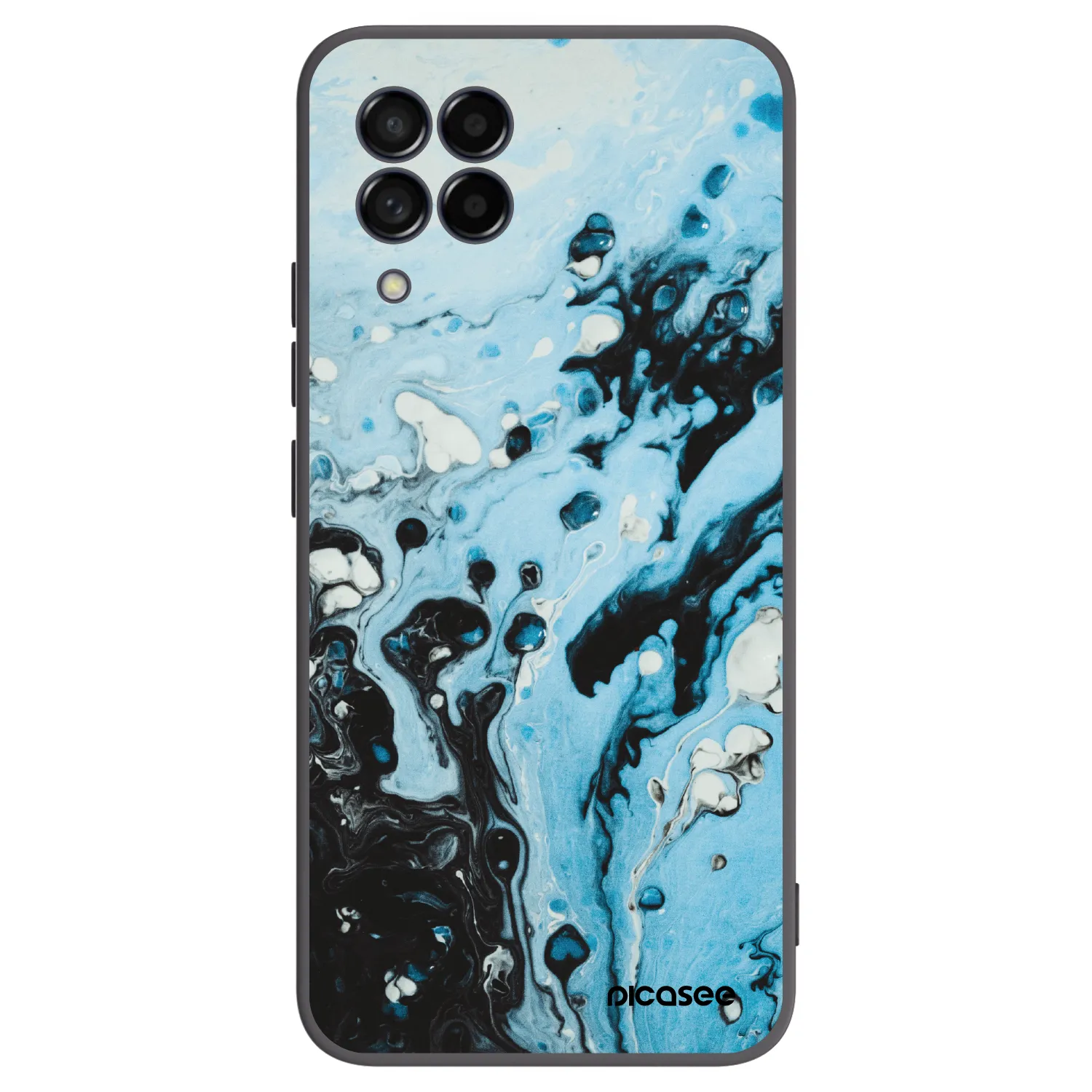 Picasee Samsung Galaxy M53 5G Hülle - Schwarzes Silikon - Organic blue