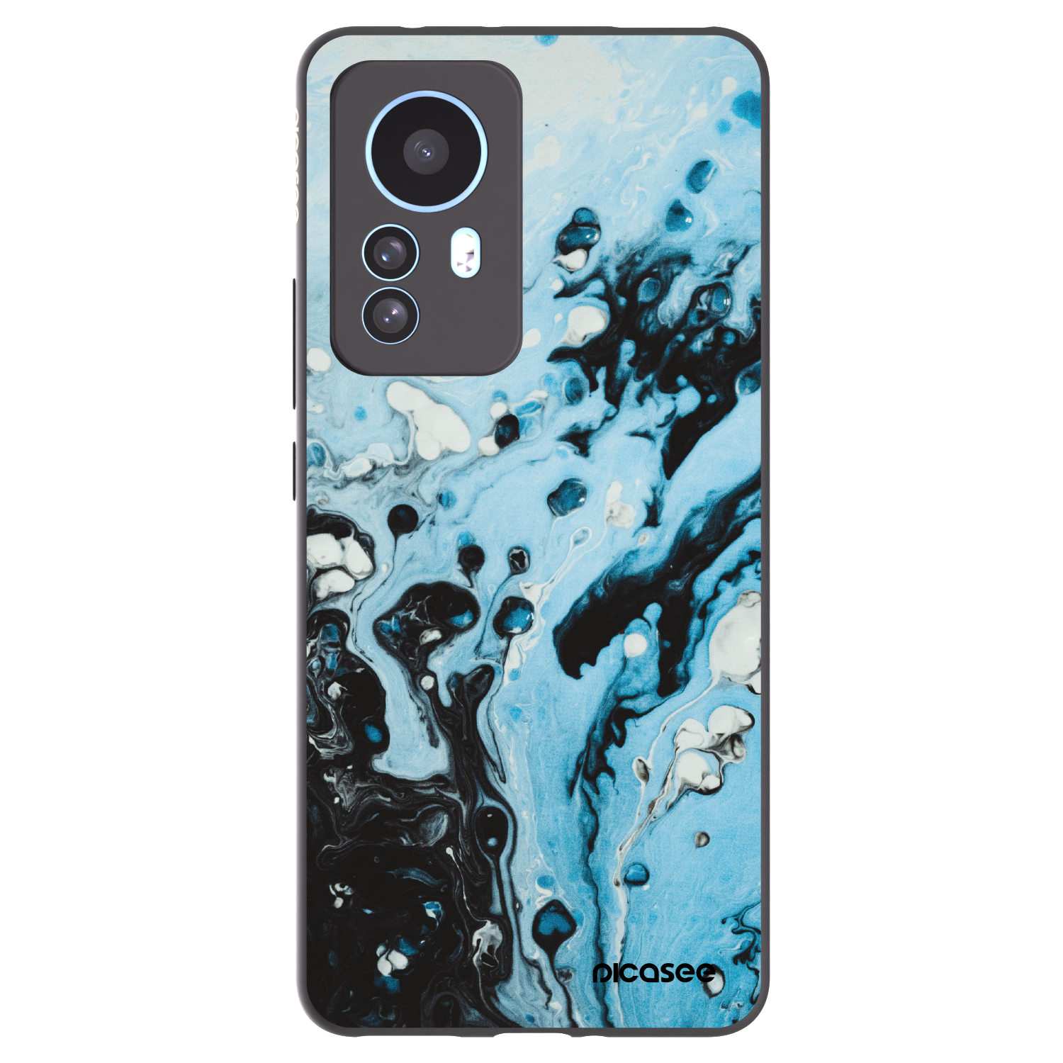 Picasee Xiaomi 12T Pro Hülle - Schwarzes Silikon - Organic blue