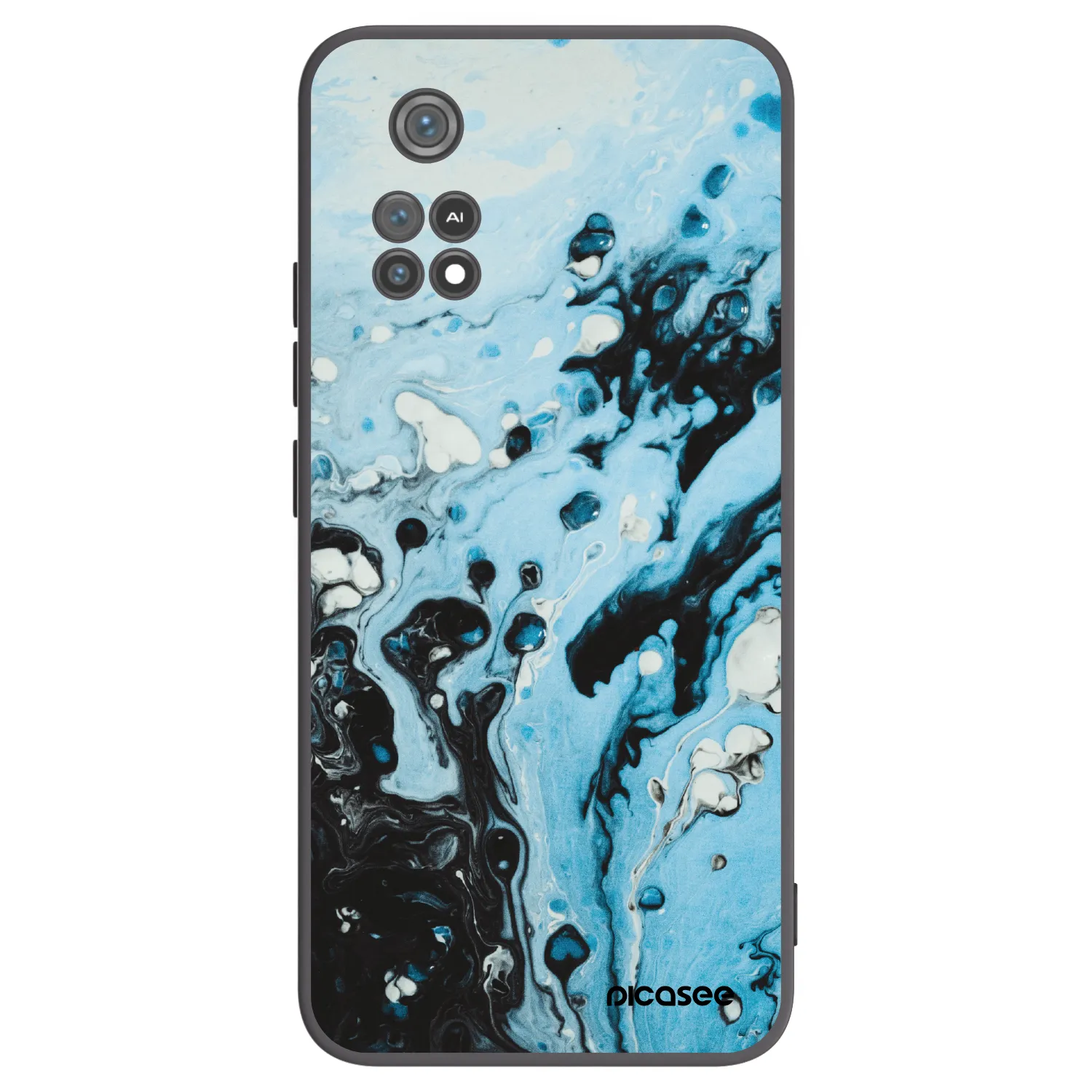 Picasee Xiaomi Poco M4 Pro Hülle - Schwarzes Silikon - Organic blue